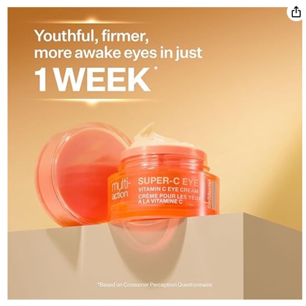 NEW StriVectin Super-C Eye Vitamin C Eye Cream 0.5 Fl Oz & 0.17 Fl Oz